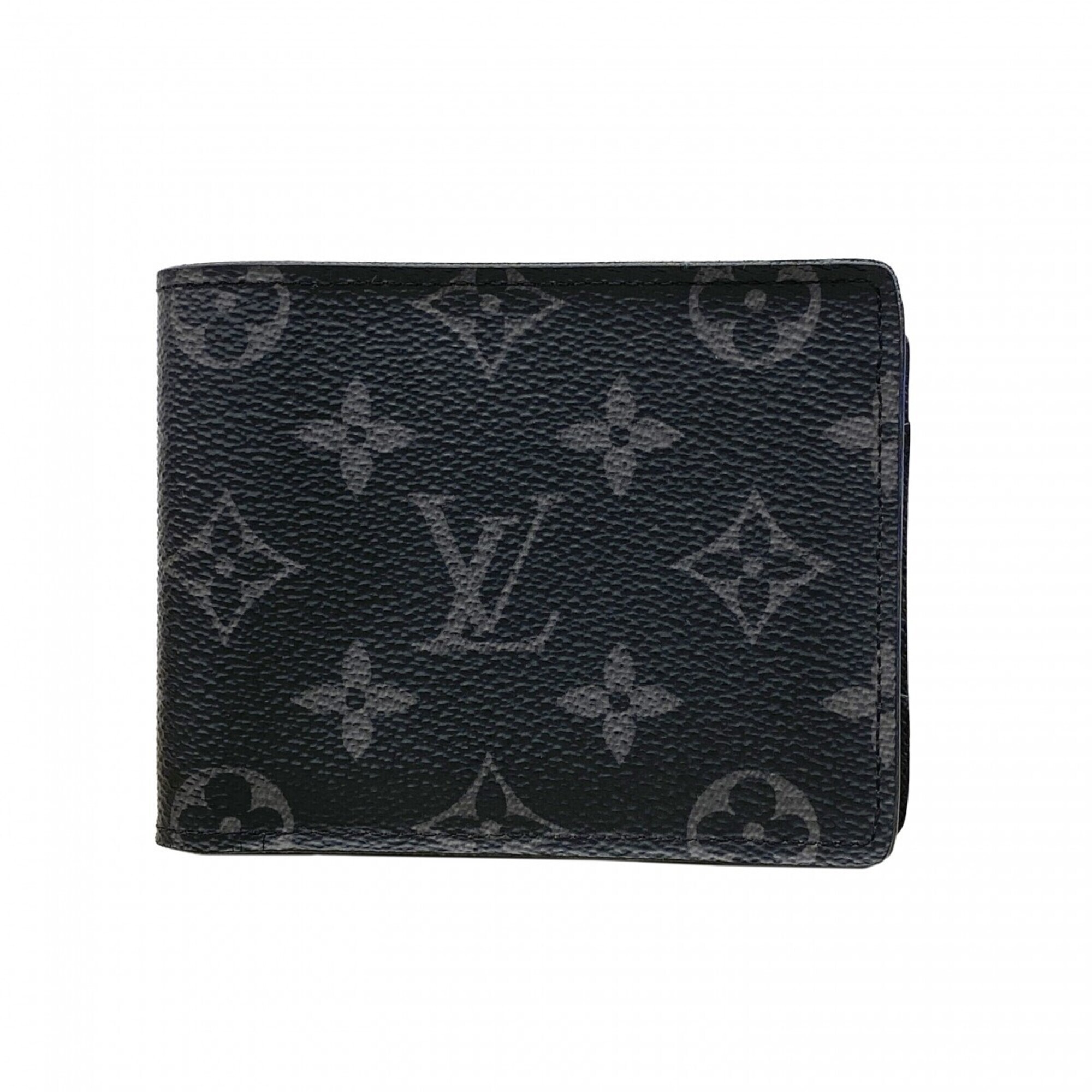 Louis Vuitton Monogram Eclipse Portefeuille Multiple Wallet, M61695, Black, M...